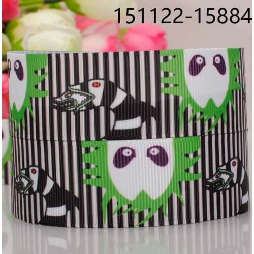 Halloween day grosgrain ribbon 1'25mm aliens snake pattern DIY handmade party decoration 10/20/50/100 yards