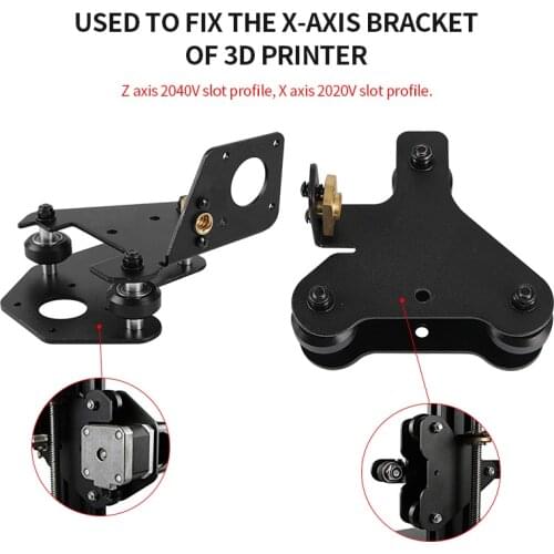3D Printer Parts X Axis Motor Mount Bracket Right/ Left X-Axis Front/Back Motor Mount Plate With Wheels For CR-10 Ender-3 S4/S5