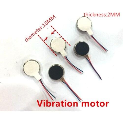 Diameter x thickness 10mm x 2mm 3V Coin Vibration Micro Motor Flat 10mm diameter 2mm thickness