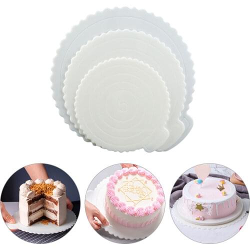 Round/Square Cake Boards Mat Reusable Thickened Plastic Cupcake Dessert Displays Tray Baking Accessories Cake Decorations Tool