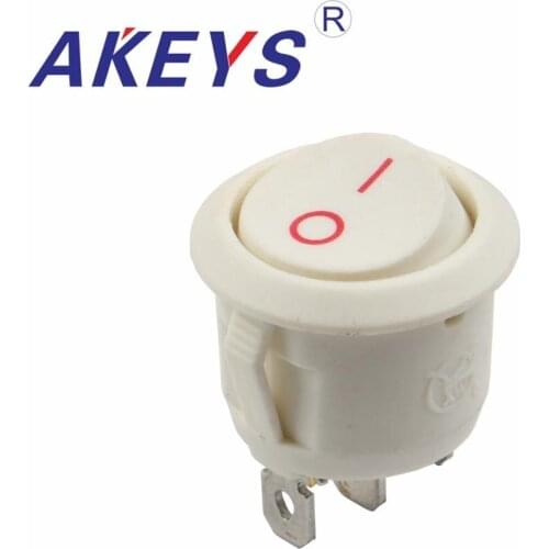 10PCS KCD1-201-3P 3pins White ship type switch rocker switch for Water purifier