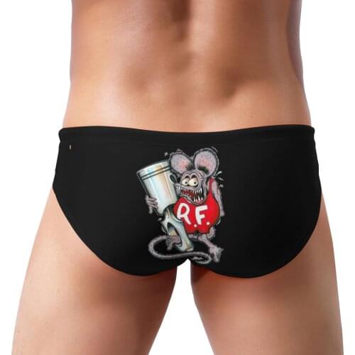 New Hot Mens Swimsuit Swimwear Male Sexy Swimming Shorts Men Surf Board Beach Shorts Rat Fink Men Swim Trunks