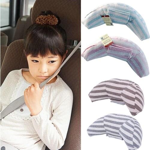 Car Soft Headrest Seatbelt Cushion Baby Car Seat Head Support Shoulder Seat Belt Pad Car Neck Pillow With PP Cotton For Kids