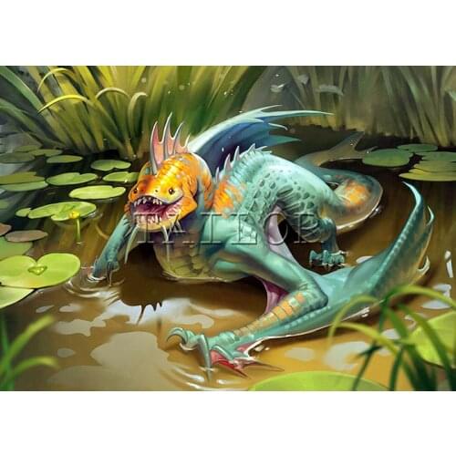 Cuadros full square dirll drawing 5d diamond painting kit 5D Dragon lizard fantasy animal complet embroidery Cross stitch mosaic