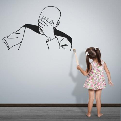 Face Palm Old Guy Meme Wall Sticker Decal Home Bedroom And Living Room Wall Decoration A00379