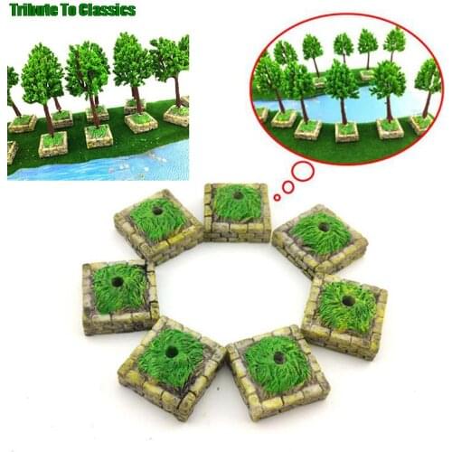 New 1pc Tree Altar Base Hold Flower Ornament Model Resin Craft Miniature Figurine Fairy Garden Decoration DIY Accessories