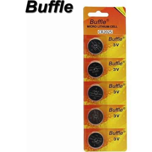 New Buffle 5pcs CR2025 3V Button Cell Coin Batteries For Watch Computer BR2025
