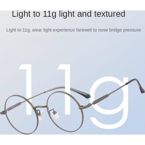 Pure Titanium Glasses for Men Women Round New Male Prescription Korean Style Myopia Ultralight Optical Frame Eyewear