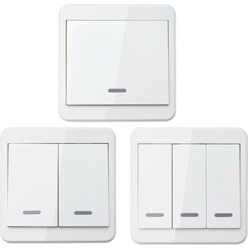 Portable Wireless Remote Control Switch Transmitter Home Wall Panel 86 RF Light Smart Switches