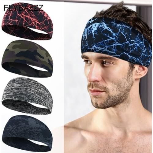 Lycra Breathable Elastic Absorbent Sport Sweat Headband for Men Women Yoga Running Cycling Hair Bands Head Sweat Bands Gym Sport