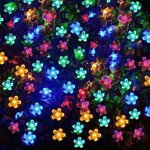 Holiday Garlands LED String Lights Led Cherry Blossom Pendant Wedding Event Party Garden Decoration Lamps Blossom Fairy Light