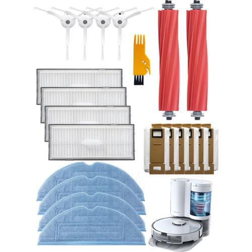 Roller Main brush Mopping Cloth Side Brush For Xiaomi Roborock T7S T7plus S7 Robot Vacuum Cleaner Filter Dust Bags Accessories