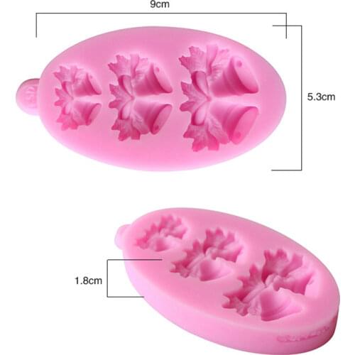 Christmas Bells Shape Embossed Silicone Molds Chocolate Cake Mold Fondant Mould DIY Baking Decorating Tools Cookies Moulds C158