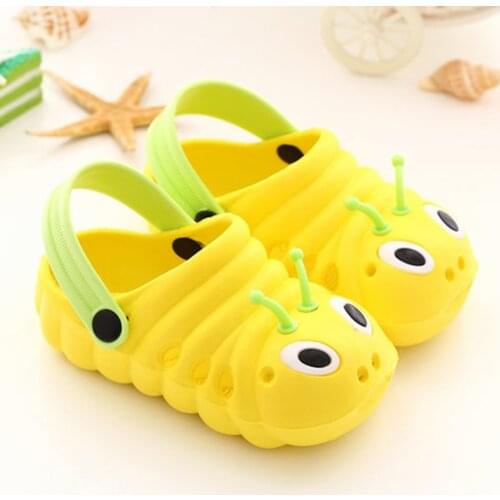 Fashion Baby Shoes Summer Sandals Baby Boys Girls Cartoon Beach Sandals Slippers Flip Shoes Cute Animals Caterpillar Slippers
