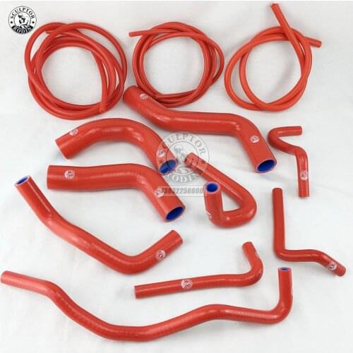 Silicone Radiator Hose + Vacuum Hose Kit For MAZDA Roadstar Miata MX-5 NA6CE B6ZE 1.6L 1989-1993 red/blue/black