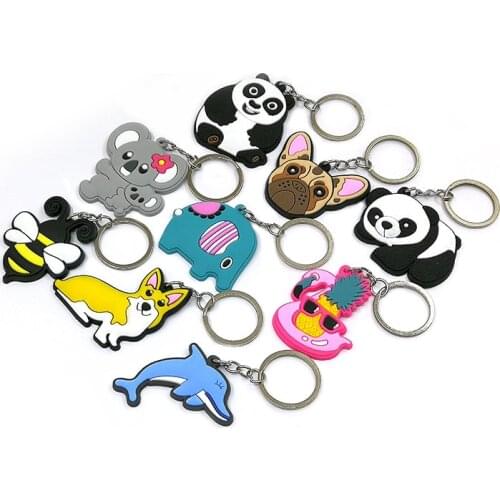 1pcs Pvc Lovely Anime Keychains Key Ring Cute Key Holder Trinkets Kid Accessories Gift for Kid Jewelry