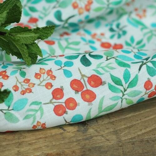 High end pure ramie fabric digital printing tissu Advanced custom cheongsam dress robe shirt tissus