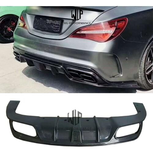 W117 CLA200 CLA45 High quality Carbon fiber Rear diffuser lip with LED lights For Mercedes-Benz cla 45 CLA250 Car boby kit 16-UP