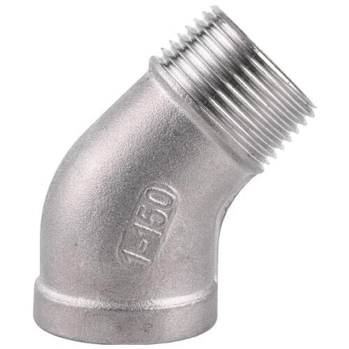 1/8" 1/4" 3/8" 1/2" 3/4" 1" Female X Male Thread Street Elbow 45 Degree Angled SS 304 Stainless Steel Pipe Fitting Connectors
