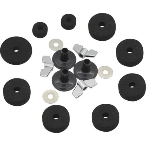 18 sets of DS-18 drum accessories (hair pads, 9 screws, 3 washers, 3 sleeves, 3 pieces)