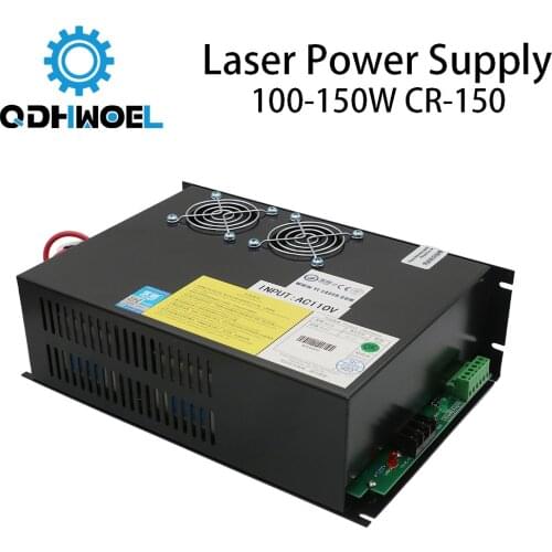 QDHWOEL Yongli Laser Power Supply 100-150W for CO2 Laser Tube CR-U150 U Series CO2 Laser Engraving Cutting Machine