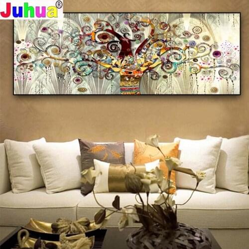 Tree Of Life Gustav Klimt Landscape Diamond Mosaic Modern art,Picture Of Rhinestone Diamond Painting Cross Stitch Embroidery Diy