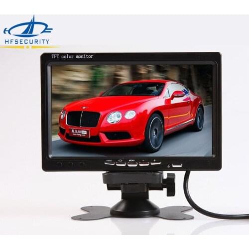 [HFSECURITY Screen] TFT Color 7 Inch 12V AV Monitor For CCTV Camera Video Surveillance Laptop Screen PC Display Car Monitors