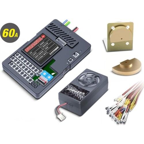 G.T.Power Container Truck Lighting And Voice Vibration System PRO With 60A ESC Output For RC Car Accessories Parts