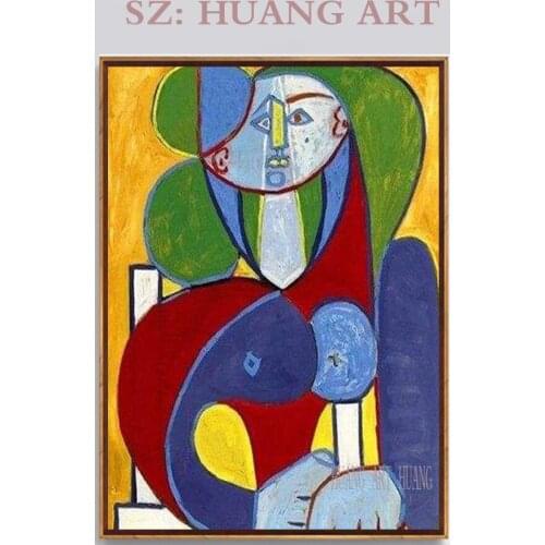 Character girl original Spanish artist Picasso oil painting high quality decorative lobby sofa porch aisle bedroom