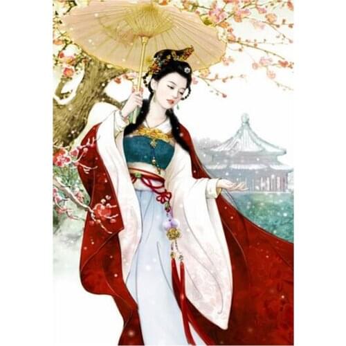 DIY Japanese Geisha picture of rhinestones icon diamond painting cross stitch kits women diamond embroidery mosaic crafts 5d art