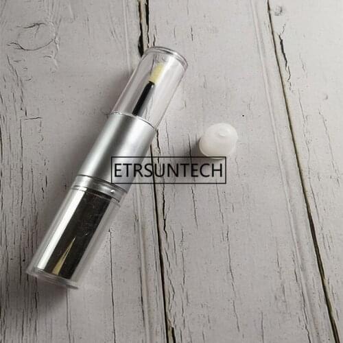 Double Head silver Lipstick Tube DIY Lip gloss tube Cosmetic Lip Balm Container Makeup Package Bottle F1276