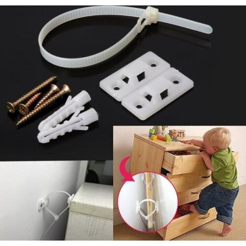 Easily adjustable Children Safety Anti-Tip Straps Lock Protection for Flat TV and Furnitures Wall Strap Multifuntion Lock