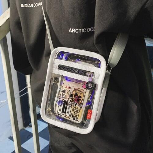 2021 Mini Crossbody Bags For Women Cartoons Pvc Transparent Small Clear Ita Bag Black White Womens Shoulder Purse For Phone