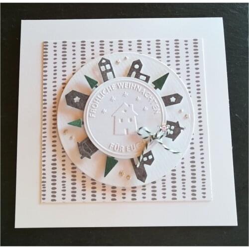 Mmao Crafts Metal Steel Cutting Dies New House tree circle ring Stencil For DIY Scrapbook Paper/photo Cards Embossing Dies