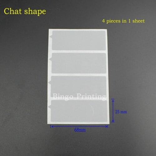 Chat Shape Dialog Box Scratch Off Sticker Silver Color Blank For Postcard Cover Stationery Message Playing Game Sticker