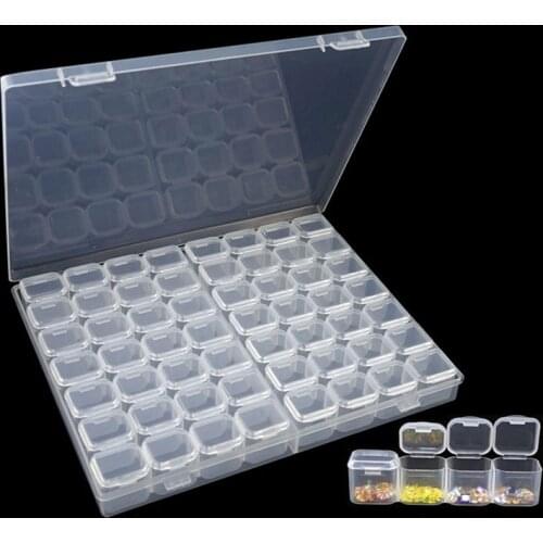 56Lattices Dismountable Diamond Embroidery Accessories Diamond Painting Boxes Cross Stitch Cases Storage Organizer Home Storage