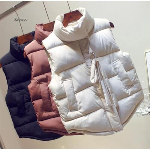 Autumn Winter Womens Vest Waistcoat Button Pocket Warm Vests Woman Turn-down Collar Sleeveless Female Casual Jacket Coat