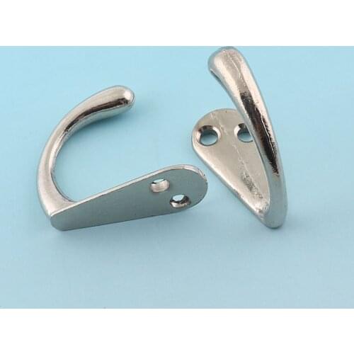 Strong Wall Hook Mount Coat Bag Hat Hanging Hooks Silver Color Wall Hook with Screw Solid hook furniture hardware