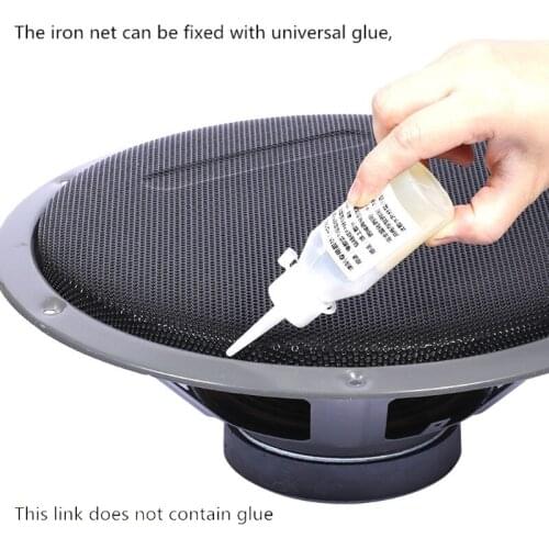 2Pcs Speaker Conversion Net Cover Car Audio- Decorative Circle Metal Mesh Grille