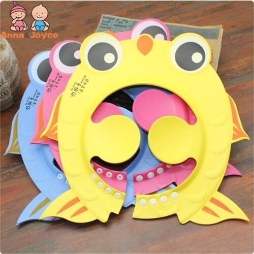 New Goldfish 4MM Thick Childrens Shampoo Cap Baby Ear Protective Shampoo Cap Baby Bathing EVA Hat