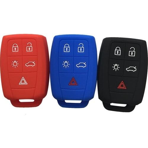 Silicone Key Cover For Volvo Xc90 V50 S40 C70 S60 D5 C30 Key Case Funda Llaves Car Key Cover Keychain Remote Control Keys Holder