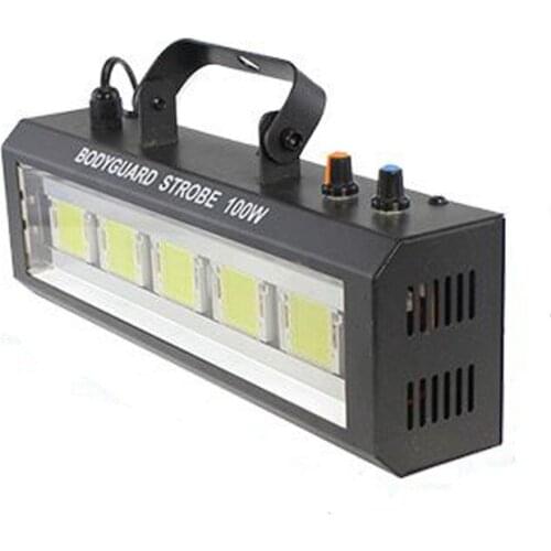 100W LED Strobe Light Sound Adjustable Speed Auto Control Led Flash Light Disco Party Home Music Show Projector Stage Lighting