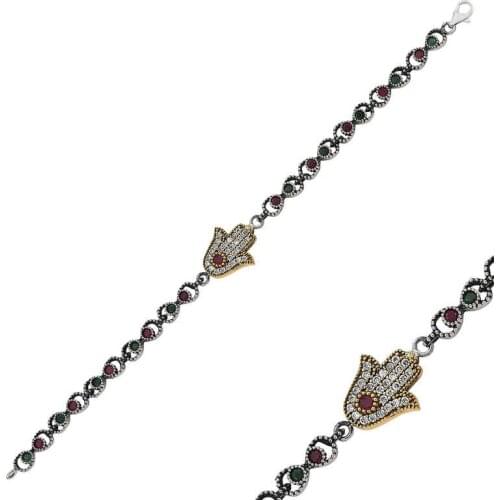 Tevuli 925 Sterling Silver Fatma Master Hand Authentic Womens Bracelet