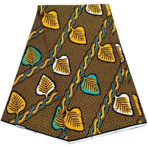 Nigerian tissue African wax pure cotton fabric African wax print fabric real wax print 6 Yards wedding dress materials