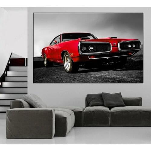 Vintage Dodge Viper Canvas Print Supercar Poster Classic Car Art Picture Boy Bedroom Modern Living Room Wall Painting Home Decor