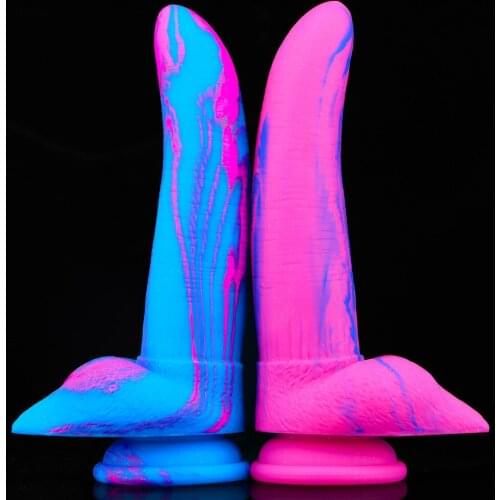 Liquid Silicone Realistic Colorful Banana Dildo Penis Phallus Anal Plug Sex Toys for Women Couples Female Masturbator Adult Game