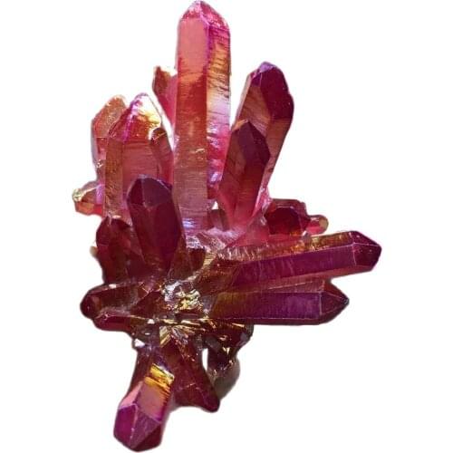 1pc New Colorful Electroplated Vug Crystal Quartz Specimen ElectroplatingCrystal Clusters Decoration Gift Healing