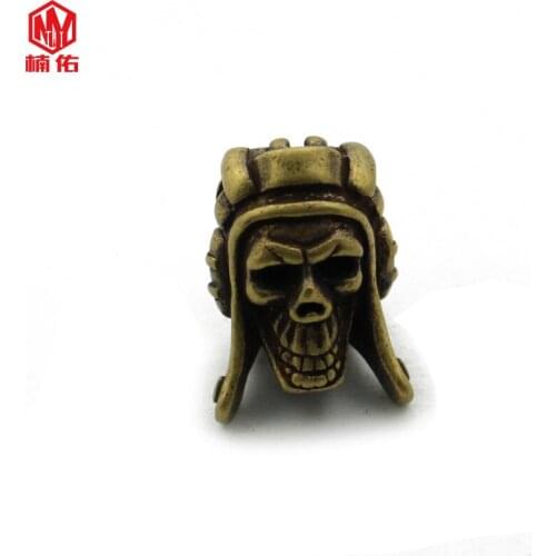 1PC EDC Paracord Beads Pilot Retro Brass Copper Lanyard Pendants Knife Beads Umbrella Rope Cord Necklace Bracelet Beads Pendant