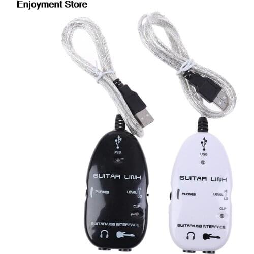 1pc x Electric Guitar Cable Audio USB Link Interface Adapter For PC Music Recording Accessories For Guitar Players
