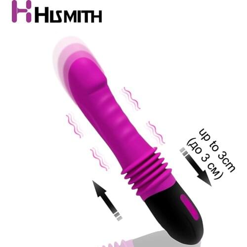 HISMITH 10 frequency G-Spot Stretching Dildo Vibrator Realistic Flexible Penis Anal Vibrator Vaginal Clit Stimulation Women Toys